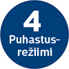 4 puhastusrežiimi