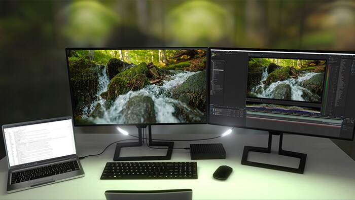 How do I daisy-chain computer monitors?
