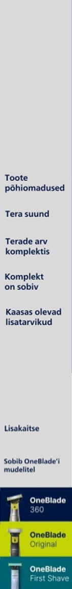 OneBlade´i vahetusterad